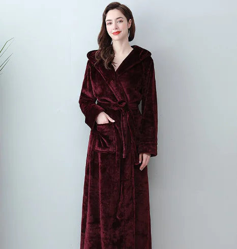 Luxe Coral Fleece Bath Robe