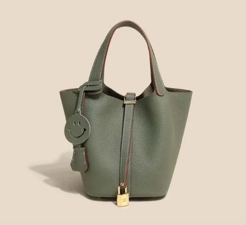 Premium Leather Bucket Bag 18cm