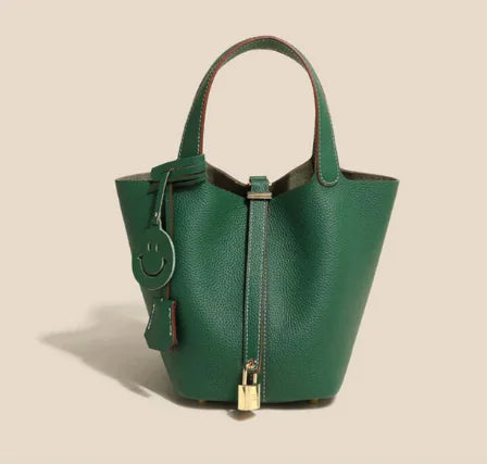 Premium Leather Bucket Bag 18cm