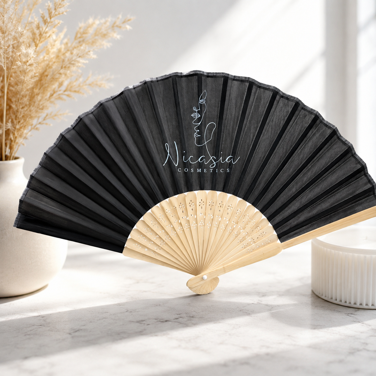 Nicasia Cosmetics Luxury Silk Beauty Fan