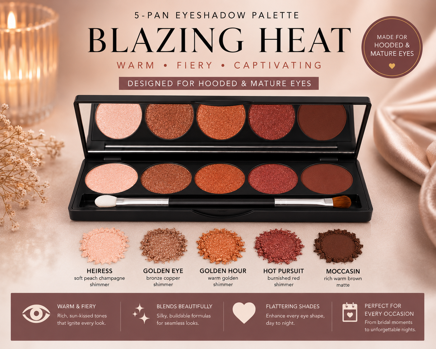 Blazing Heat™ | Lift & Define Eyeshadow Palette