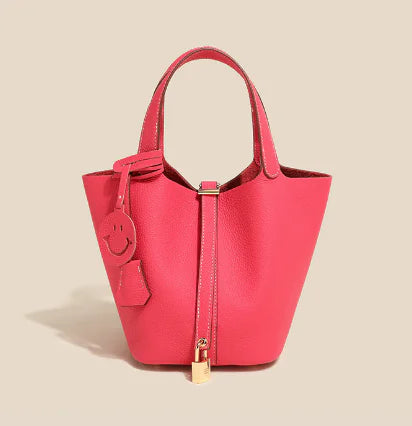 Premium Leather Bucket Bag 18cm