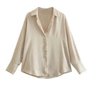 Silk Satin Long-sleeved Shirt