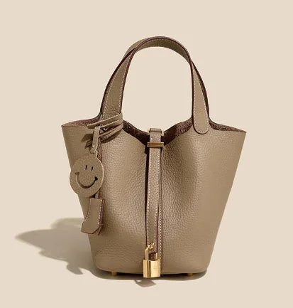 Premium Leather Bucket Bag 18cm