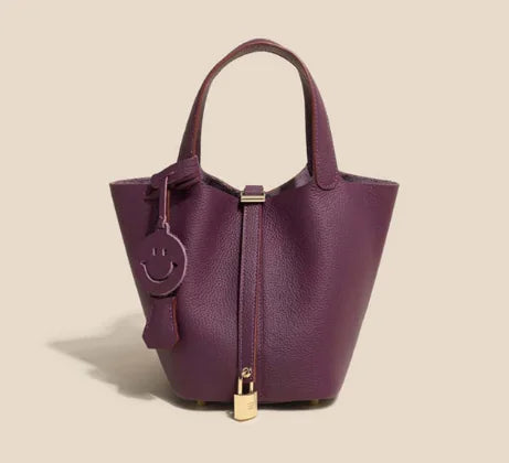 Premium Leather Bucket Bag 18cm