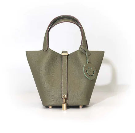 Premium Leather Bucket Bag 18cm