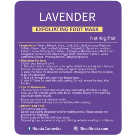 Lavender Exfoliating Foot Mask